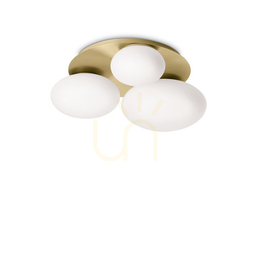 Kontrola Plafon Ideal Lux Ninfea PL3 Ottone mosazný 3x GX53 293660