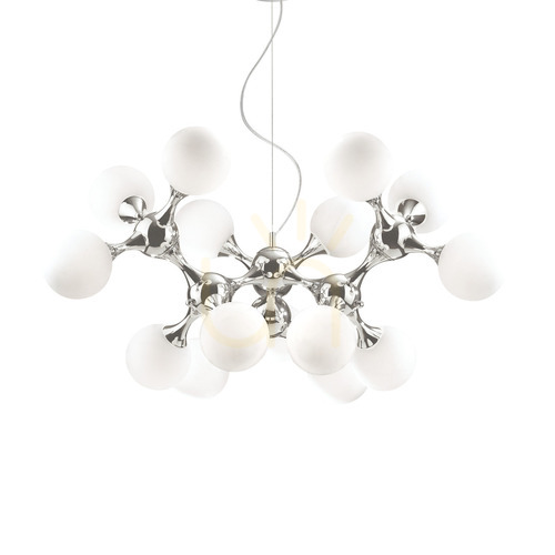 Kontrola Závěsné svítidlo Ideal Lux Nodi SP15 bílé 15xE14 105 cm 082073