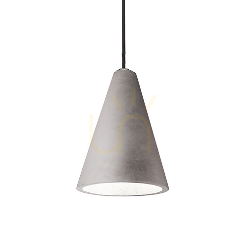 Kontrola Závěsné svítidlo Ideallux OIL SP1 šedé beton 15 cm 110424
