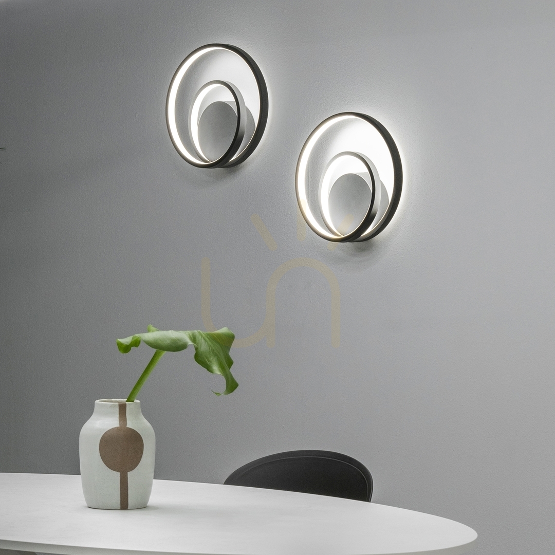 Pohled Nástěnné svítidlo Ideal Lux OZ AP ON-OFF NERO černé LED 26W 269399 Nástěnné svítidlo Ideal Lux OZ AP ON-OFF NERO černé LED 26W 269399