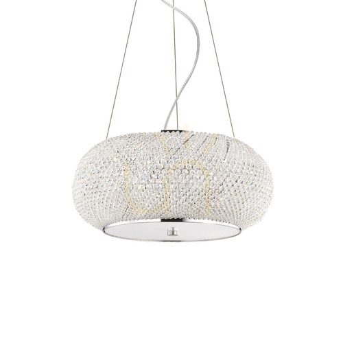 Kontrola Závěsné svítidlo Ideallux PASHA SP6 Cromo chrom 6xE14 40 cm 082158