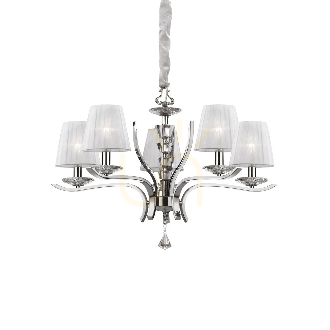 Kontrola Závěsné svítidlo Ideallux Pegaso SP5 Bianco bílé 5xE14 72 cm 066448 Závěsné svítidlo Ideallux Pegaso SP5 Bianco bílé 5xE14 72 cm 066448