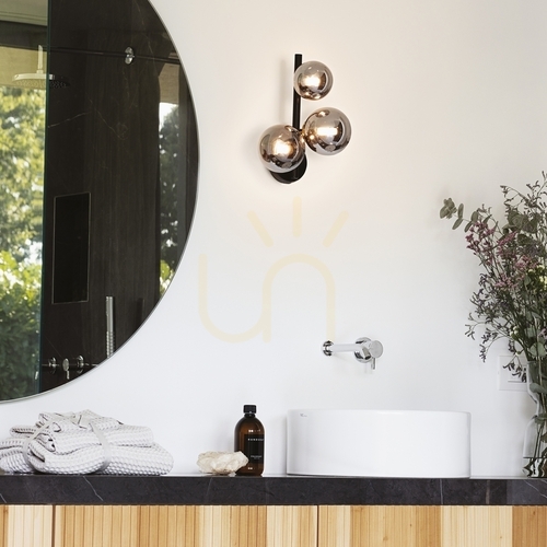 Kontrola Nástěnné svítidlo Ideal Lux Perlage AP1 Ambra jantarové mosaz G9 317809