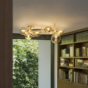 Stropní svítidlo Ideal Lux Perlage PL10 Ambra jantarové mosaz 327808 small 2