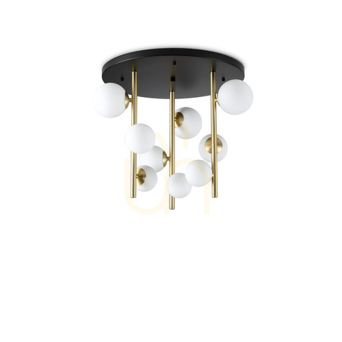 Kontrola Plafon Ideallux Perlage PL9 Bianco bílý 50 cm 328423