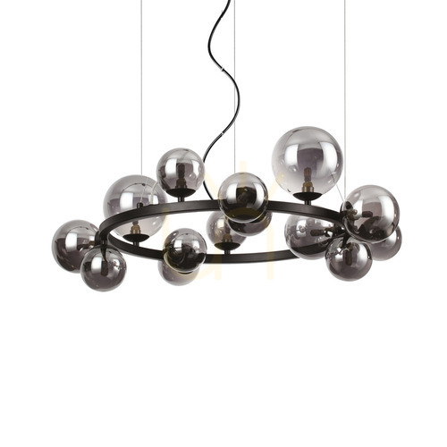 Kontrola Závěsné svítidlo Ideallux Perlage SP14 Fumé 14xG9 85 cm 271385