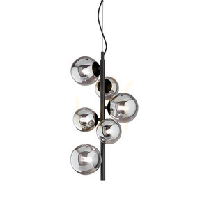 Závěsné svítidlo Ideallux Perlage SP6 Fumé 6xG9 černé 271422 0 Závěsné svítidlo Ideallux Perlage SP6 Fumé 6xG9 černé 271422 small 0