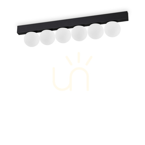 Kontrola Plafon Ideallux Binomio PL6 černý LED 18W 43,5 cm 313290