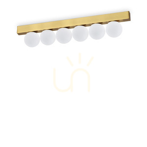 Plafon Ideallux Ping Pong PL6 Ottone mosazný 43,5 cm 328263 small 0