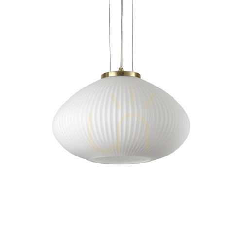 Kontrola Závěsné svítidlo Ideallux PLISSE SP1 D35 mosaz 264547