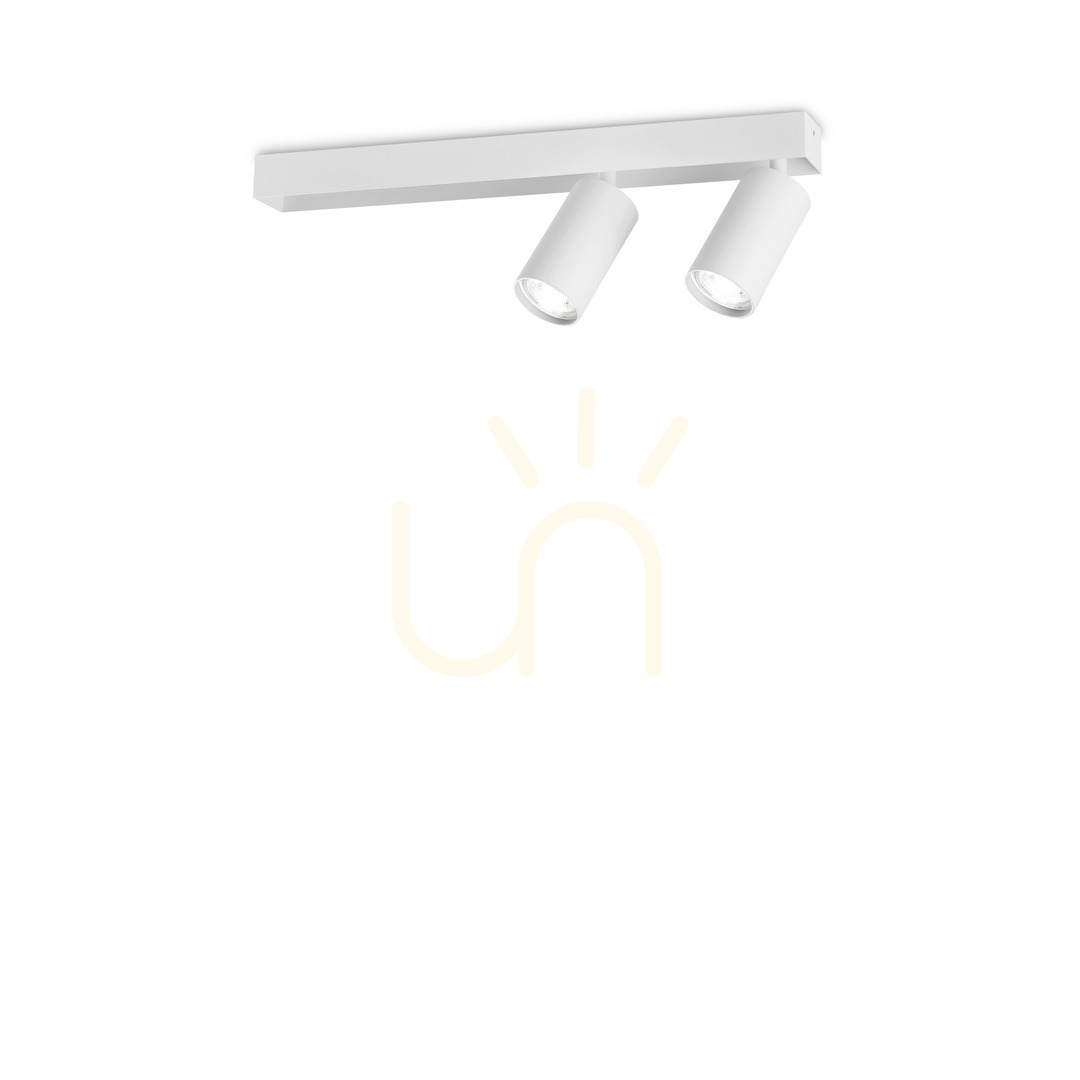 Náhled Plafon Ideallux Profilo PL2 Bianco bílý 2x GU10 45 cm 314716 Plafon Ideallux Profilo PL2 Bianco bílý 2x GU10 45 cm 314716
