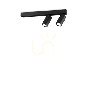 Plafon Ideallux Profilo PL2 Nero černý 2x GU10 45 cm 314723 2 Plafon Ideallux Profilo PL2 Nero černý 2x GU10 45 cm 314723 small 2