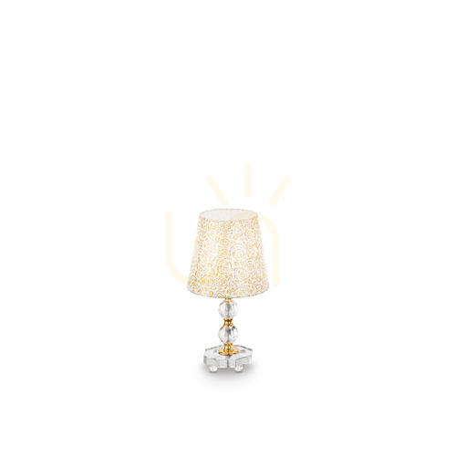 Kontrola Stolní lampa Ideallux Queen TL1 Small zlatá 077734