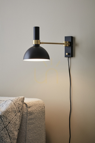 Kontrola Nástěnné světlo Markslojd LARRY 106970 černé kovové E27 1x60W