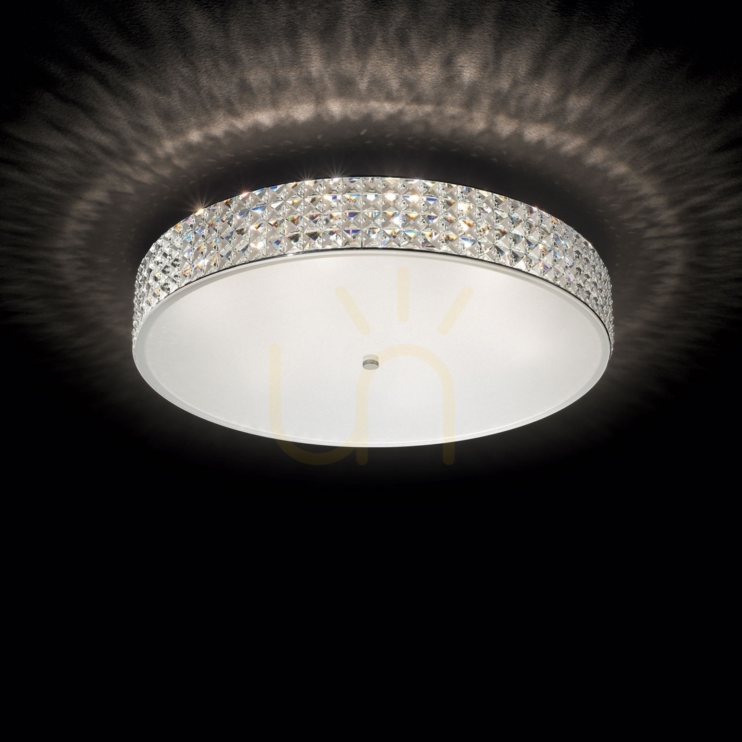 Zobrazit Plafon Ideallux Roma PL12 chrom křišťál 60 cm 087870 Plafon Ideallux Roma PL12 chrom křišťál 60 cm 087870