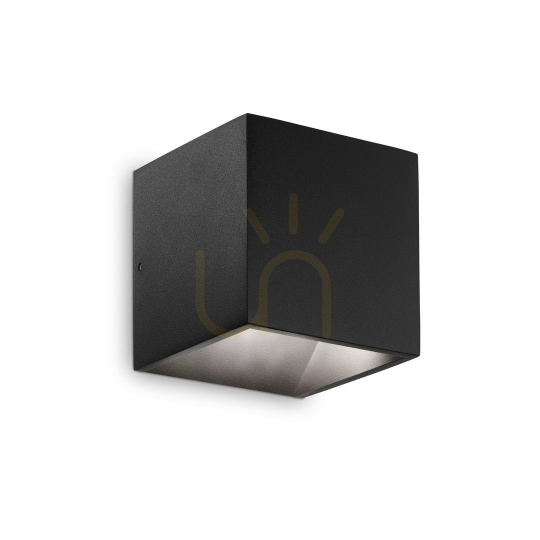 Outdoor Wall Lamp Ideallux Rubik 142302 Black 4000K LED 10 cm