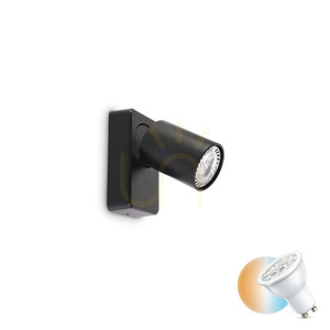 Nástěnné svítidlo Ideal Lux Rudy AP1 Round Nero černé GU10 229010 small 0