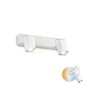 Plafon Ideallux Rudy AP2 Square Bianco bílý 2x GU10 294803 0 Plafon Ideallux Rudy AP2 Square Bianco bílý 2x GU10 294803 small 0