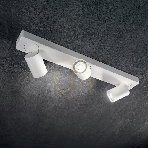 Kontrola Plafon Ideallux Rudy PL3 Round Bianco bílý 3x GU10 229065