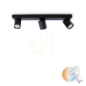 Plafon Ideallux Rudy PL3 Square Nero černý 3x GU10 321516 0 Plafon Ideallux Rudy PL3 Square Nero černý 3x GU10 321516 small 0