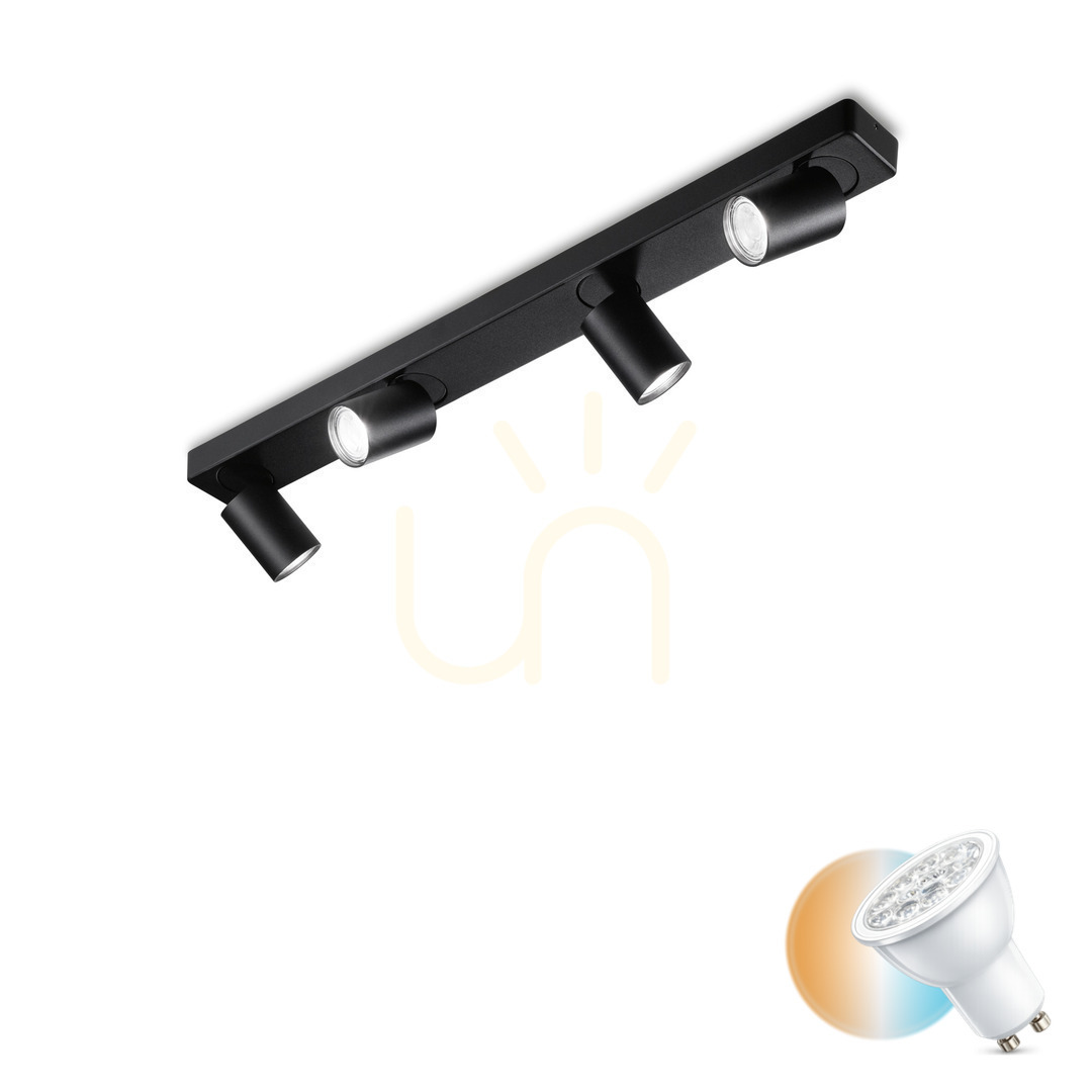 Kontrola Plafon Ideallux Rudy PL4 Round černý 4x GU10 229072 Plafon Ideallux Rudy PL4 Round černý 4x GU10 229072