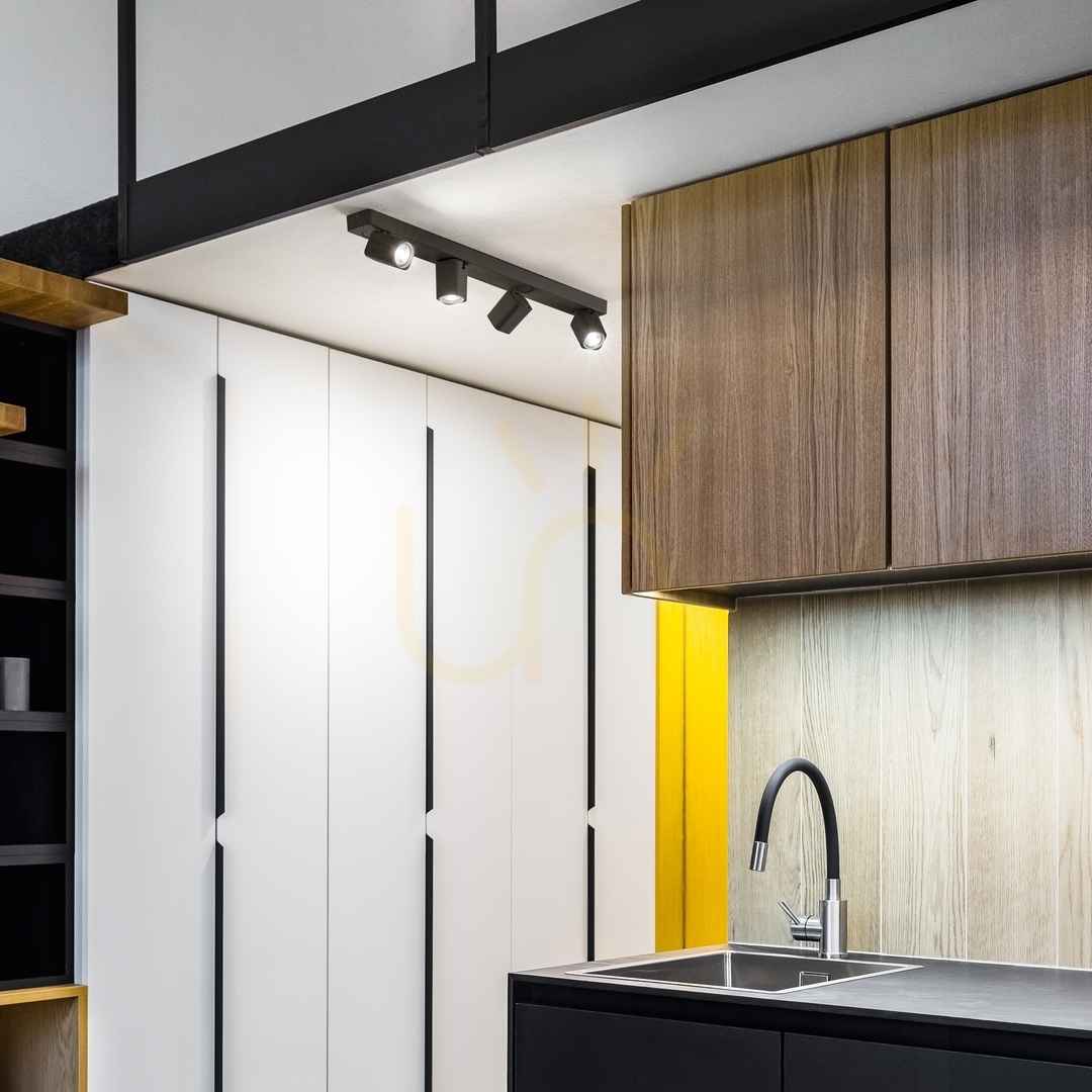 Pohled Plafon Ideallux Rudy PL4 Square černý 4x GU10 321523 Plafon Ideallux Rudy PL4 Square černý 4x GU10 321523