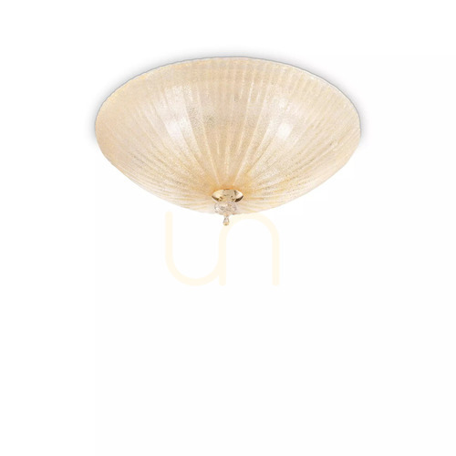 Kontrola Stropní svítidlo Ideallux SHELL PL3 AMBRA jantarové sklo 40 cm 140179