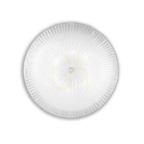 Kontrola Plafon Ideallux Shell PL6 transparentní skleněný 60 cm 008622