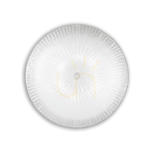 Kontrola Plafon Ideallux Shell PL6 transparentní skleněný 60 cm 008622
