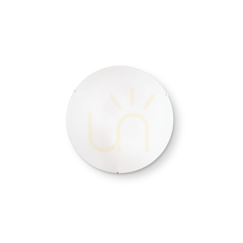 Kontrola Plafon Ideallux SIMPLY PL2 bílý skleněný 30 cm 007977