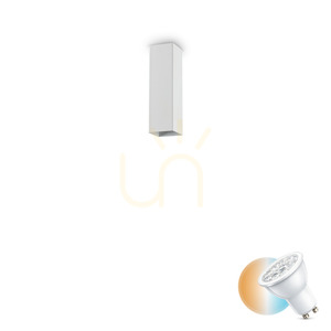 Čtvercové stropní svítidlo Ideal Lux LOOK 233772 bílé GU10 20 cm small 0