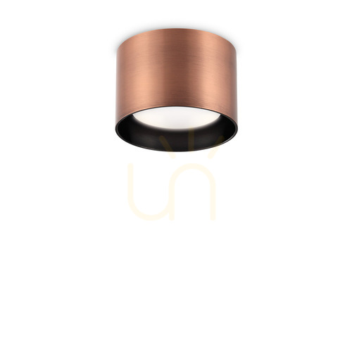 Kontrola Plafon Ideallux SPIKE PL1 ROUND měděný GX53 10 cm 310893