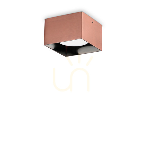 Kontrola Plafon Ideallux Spike PL1 Square Rame měděný GX53 10 cm 328812