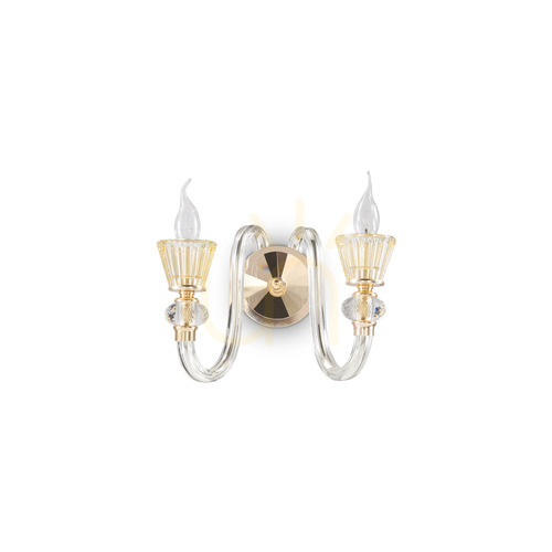 Kontrola Nástěnné svítidlo Ideal Lux Strauss AP2 zlaté sklo 2xE14 140599
