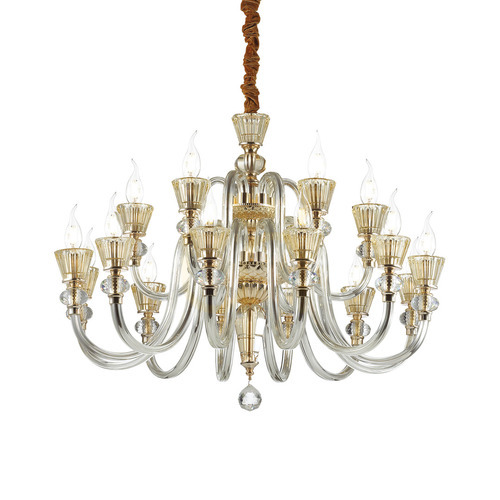 Kontrola Závěsné svítidlo Ideal Lux Strauss SP18 zlaté 85 cm 140629