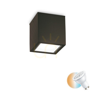 Venkovní stropní svítidlo Ideallux TECHO PL1 BIG NERO černé GU10 251530 small 0