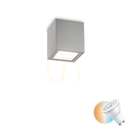 Kontrola Venkovní stropní svítidlo Ideal Lux Techo PL1 Small šedé GU10 326894