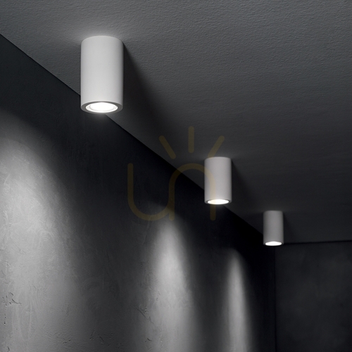 Kontrola Plafon Ideallux LOOK bílý sádrový GU10 1x35W 7 cm 155869