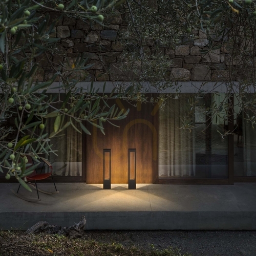 Kontrola Venkovní stojací lampa Ideallux VEGA PT1 Coffee hnědá 80 cm 213361