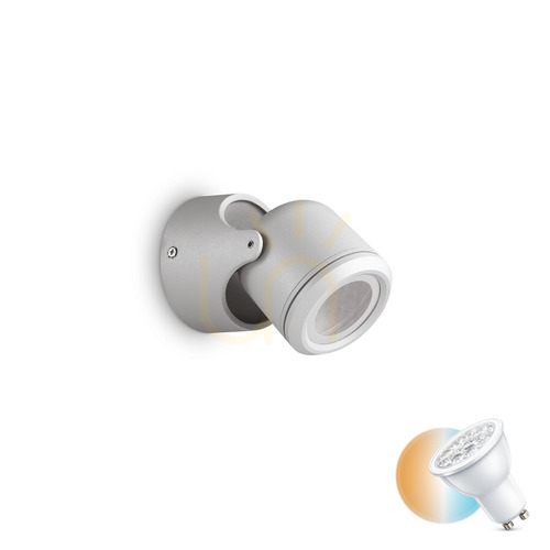 Kontrola Venkovní nástěnné svítidlo Ideal Lux Xeno AP1 Grigio šedé GU10 129471