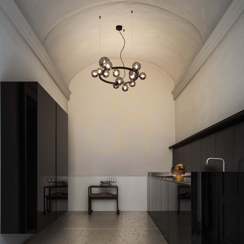 Kontrola Závěsné svítidlo Ideallux Perlage SP10 Fumé 10xG9 271408