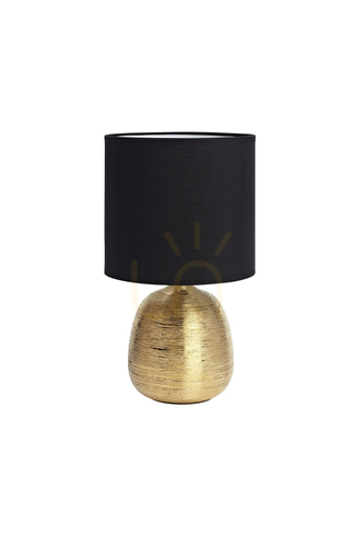Kontrola Stolní lampa Markslöjd OSCAR 107068 černá zlatá keramika textil E27 60W