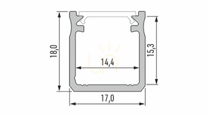 LED profil LUMINES typ Y inox eloxovaný 1 m small 1