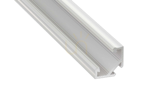 Rohový LED profil 45° Lumines typ C, bílý lakovaný RAL 9016, 1 m, pásek do 12 mm (10-0031-10) small 0