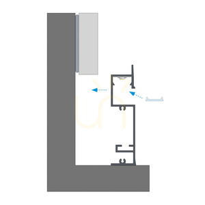 Soklový LED profil LUMINES FLARO bílý lakovaný 1 m small 9