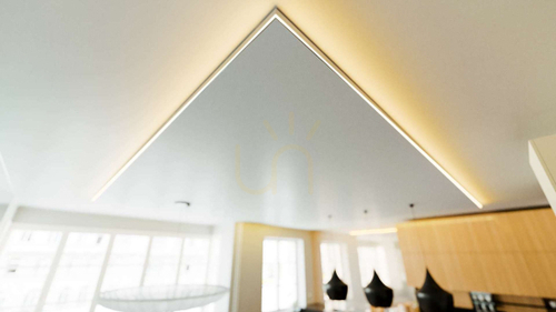Kontrola LED profil LUMINES APA12 do sádrokartonu 12 mm, bílý lakovaný, 2 m