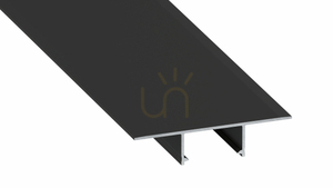 LED profil LUMINES typ Plato černě lakovaný 1 m small 0