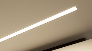 LED profil PLATO 1 m stříbrný eloxovaný dvojitý 2x12 mm k zatmelení do SDK 10-0894-10 LUMINES small 4