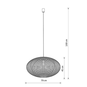 Závěsné svítidlo Nowodvorski RATTAN L 11155 z ratanu 79 cm E27 small 3
