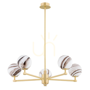 Lustr Argon Aruba 2179 bílý mosazný sklo E14 5x7W IP20 small 1